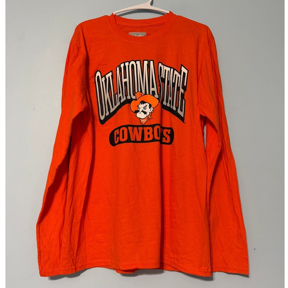 Oklahoma State Cowboys Men's M Long Sleeve Shirt Orange Pistol Pete NCAA 2177